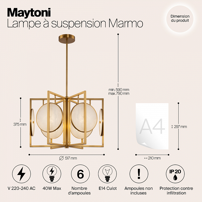 Светильник Maytoni MOD099PL-06G